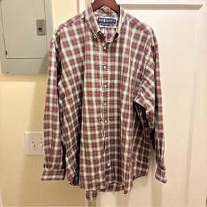 Ralph Lauren Men's Long Sleeve Plaid Shirt - Red and Green size XXL